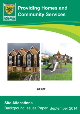 Background Issues Paper Providing Homes and Community Services