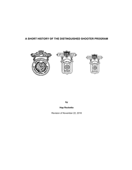 History of the Distinguished Marksman Badge