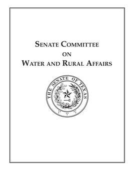 Senate Committee on Water and Rural Affairs