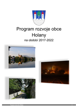 Program Rozvoje Obce Holany Na Období 2017-2022