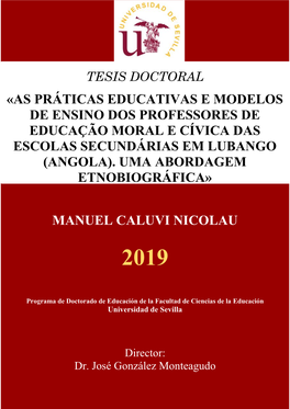 Manuel Caluvi Nicolau «As Práticas Educativas E