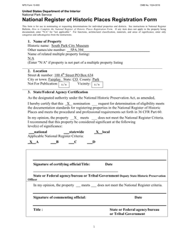 National Register of Historic Places Registration Form