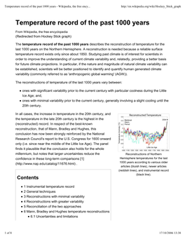 Temperature Record of the Past 1000 Years - Wikipedia, the Free Ency