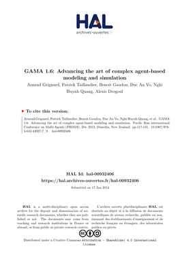 GAMA 1.6: Advancing the Art of Complex Agent-Based Modeling