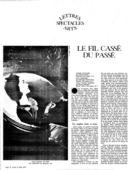 Le Fil Casse Du Passe