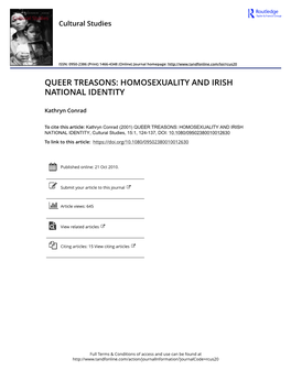 Homosexuality and Irish National Identity