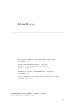 Political Reviews