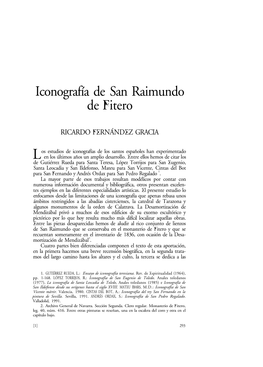Iconografía De San Raimundo De Fitero