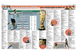 Your Essential Guide to What's on Sport Calendar 2014 Your