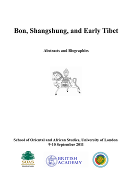 Bon, Shangshung, and Early Tibet