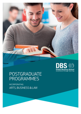 Postgraduate Programmes Incorporating Arts, Business & Law