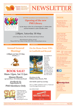 Newsletter No 86 - May 2015