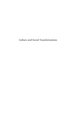 Culture and Social Transformations Ideas, History, and Modern China