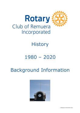 2020 Background Information