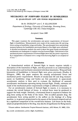 Mechanics of Forward Flight in Bumblebees Ii