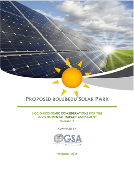 Proposed Spitskop Solar Park