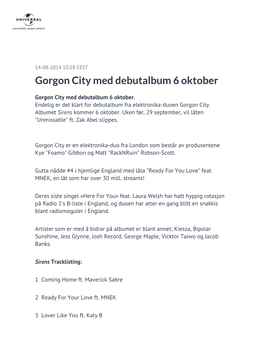 Gorgon City Med Debutalbum 6 Oktober