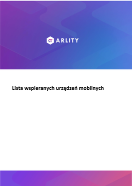 Lista Wspieranych Urządzeń Mobilnych