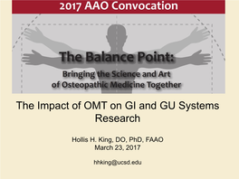 The Impact of OMT on GI and GU Systems Research