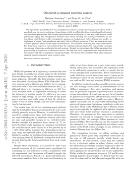 Obscured $ Pp $-Channel Neutrino Sources