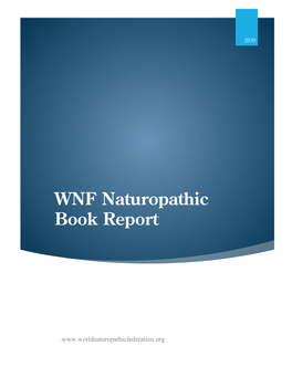 WNF Naturopathic Book Report
