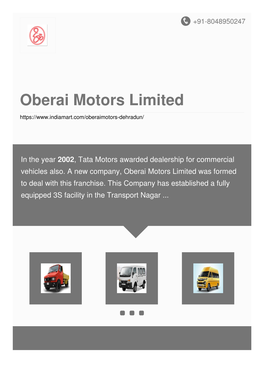 Oberai Motors Limited