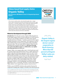 Organic Valley G.W