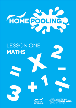 LESSON ONE MATHS 2 = X - 3 +1 Ellie Simmonds = 6 POINTS Two of the Most Exciting Events in the Paralympic Pool Are