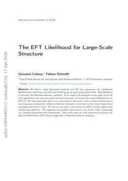 The EFT Likelihood for Large-Scale Structure