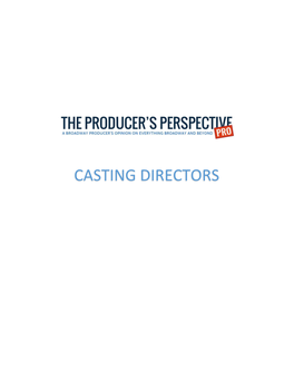 Casting Directors