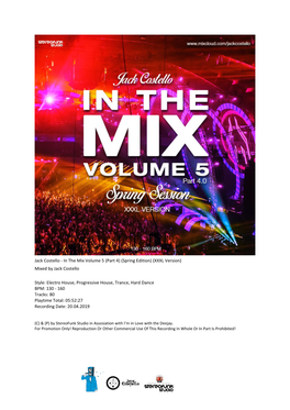 Jack Costello - in the Mix Volume 5 (Part 4) (Spring Edition) (XXXL Version) Mixed by Jack Costello
