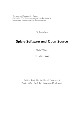 Spiele-Software Und Open Source