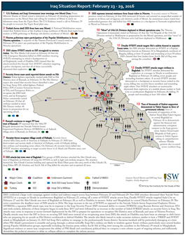 Iraq SITREP 2016-02-29