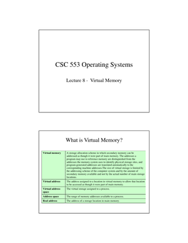 CSC 553 Operating Systems