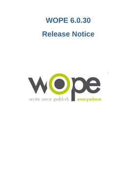 Release Notice Release Notice