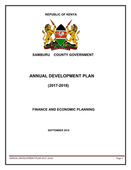 Annual Development Plan