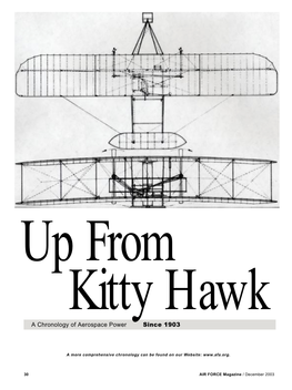 Up from Kitty Hawk a Chronology of Aerospace Power Since 1903