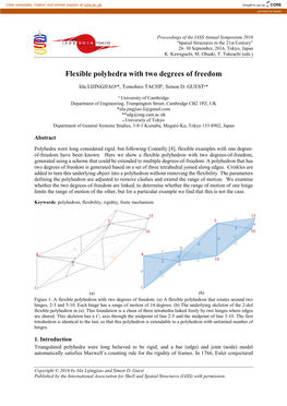 Flexible Polyhedra with Two Degrees of Freedom