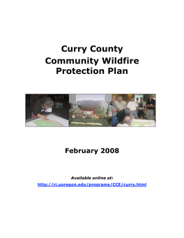 Curry County Community Wildfire Protection Plan