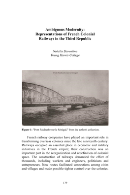 Ambiguous Modernity: Representations of French Colonial Railways in the Third Republic