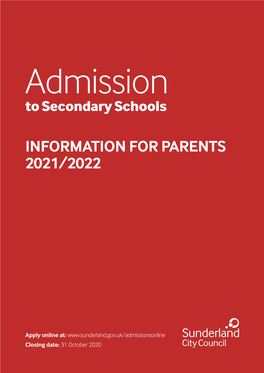 Information for Parents 2021/2022