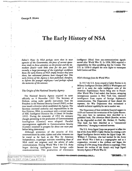 The Early History of NSA