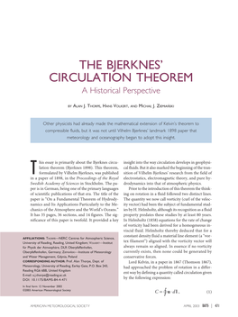 The Bjerknes' Circulation Theorem