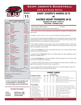 Saint Joseph's Basketball