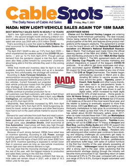 Nada: New Light-Vehicle Sales Again Top 18M Saar