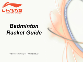 Badminton Racket Guide