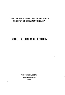 Gold Fields Collection