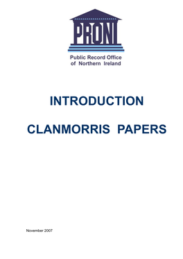 Introduction to the Clanmorris Papers Adobe