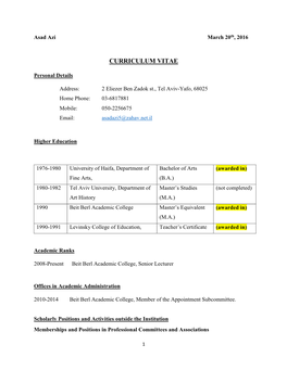 Curriculum Vitae