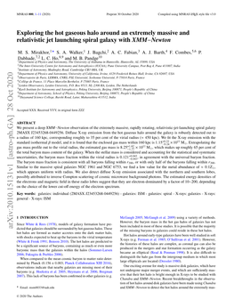 Arxiv:2010.15131V1 [Astro-Ph.GA] 28 Oct 2020 Dicted That Galaxies Should Be Surrounded by Hot Gaseous Halos